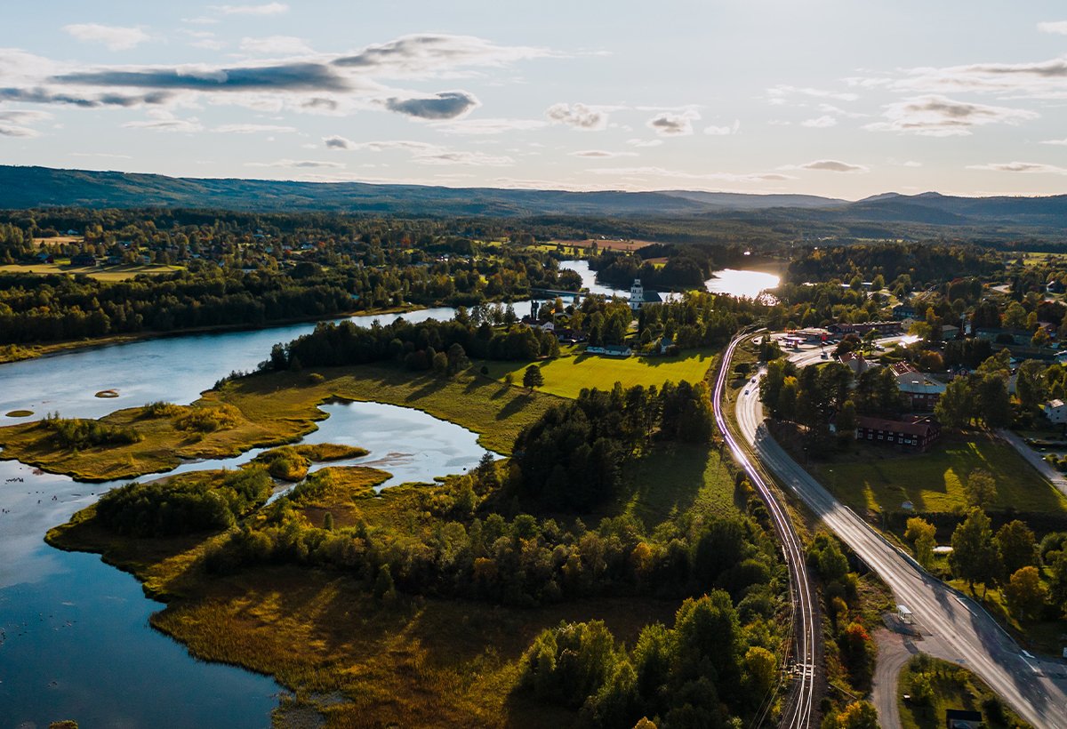Uitzicht foto van landschap en Zweden
